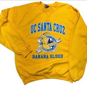 Gildan Yellow UC Santa Cruz Banana Slugs Crewneck Sweatshirt